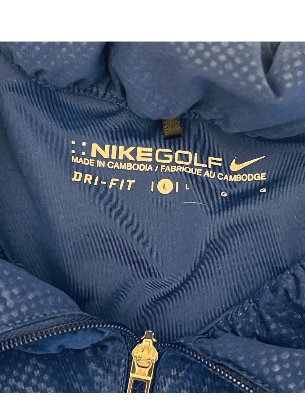 Nike Dri-Fit Women’s 1/4 Zip Leopard Mock Neck Golf Polo Shirt Sz L